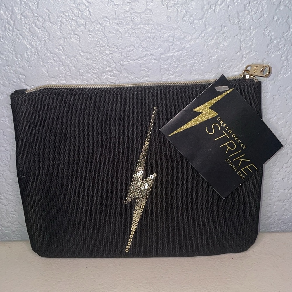 Urban Decay Makeup Bag Lightening Bolt Strike Stash Bag π Makeup Bag Sequins π - Picture 5 of 12